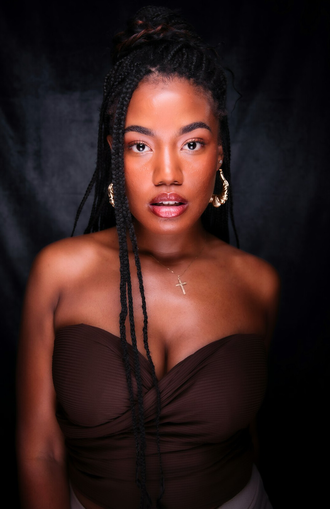 Studio portrait of a woman of North African descent in her 30s
